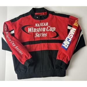 Vintage NASCAR Winston Cup Series Bulldawg Racing Apparel Large Jacket